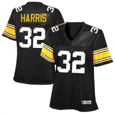 Women Pittsburgh Steelers #32 Franco Harris Black Retired Player Jersey