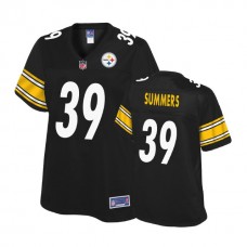 Women Pittsburgh Steelers #39 James Summers Balck Player Pro Line Jersey