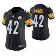 Women Pittsburgh Steelers #42 Morgan Burnett Black Game Jersey
