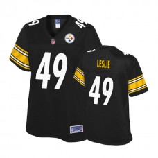 Women Pittsburgh Steelers #49 Darnell Leslie Balck Player Pro Line Jersey