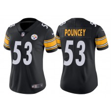 Women Pittsburgh Steelers #53 Maurkice Pouncey Black Vapor Untouchable Limited Jersey