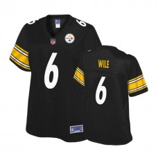 Women Pittsburgh Steelers #6 Matt Wile Balck Player Pro Line Jersey