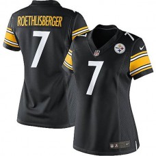 Women Pittsburgh Steelers #7 Ben Roethlisberger Black Limited Jersey