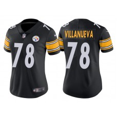 Women Pittsburgh Steelers #78 Alejandro Villanueva Black Vapor Untouchable Limited Jersey