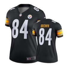 Women Pittsburgh Steelers #84 Antonio Brown Black Legend Jersey