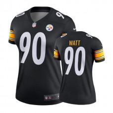Women Pittsburgh Steelers #90 T.J. Watt Black Legend Jersey