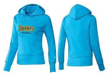 Women Pittsburgh Steelers Logo Pullover Hoodie-- (34)