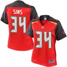 Women Pro Line Charles Sims Red Tampa Bay Buccaneers #34 Jersey