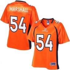 Women Pro Line Denver Broncos #54 Brandon Marshall Team Color Jersey