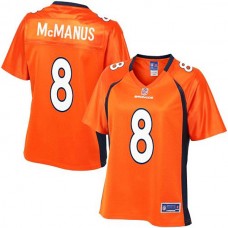 Women Pro Line Denver Broncos #8 Brandon McManus Team Color Jersey