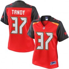 Women Pro Line Keith Tandy Red Tampa Bay Buccaneers #37 Jersey