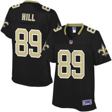 Women Pro Line New Orleans Saints #89 Josh Hill Team Color Jersey