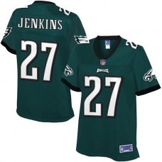 Women Pro Line Philadelphia Eagles #27 Malcolm Jenkins Team Color Jersey