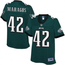 Women Pro Line Philadelphia Eagles #42 Chris Maragos Team Color Jersey
