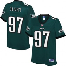 Women Pro Line Philadelphia Eagles #97 Taylor Hart Team Color Jersey