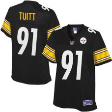 Women Pro Line Pittsburgh Steelers #91 Stephon Tuitt Team Color Jersey