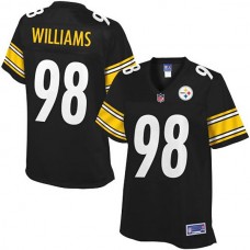 Women Pro Line Pittsburgh Steelers #98 Vince Williams Team Color Jersey - Black