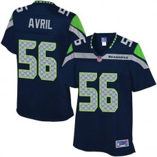 Women Pro Line Seattle Seahawks #56 Cliff Avril Team Color Jersey