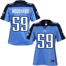 Women Pro Line Tennessee Titans #59 Wesley Woodyard Team Color Jersey