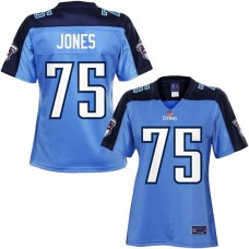 Women Pro Line Tennessee Titans #75 DaQuan Jones Team Color Jersey
