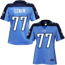 Women Pro Line Tennessee Titans #77 Taylor Lewan Team Color Jersey