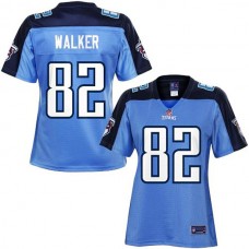 Women Pro Line Tennessee Titans #82 Delanie Walker Team Color Jersey