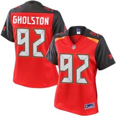 Women Pro Line William Gholston Red Tampa Bay Buccaneers #92 Jersey