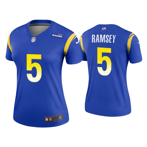 Women Rams #5 Jalen Ramsey Royal Jersey