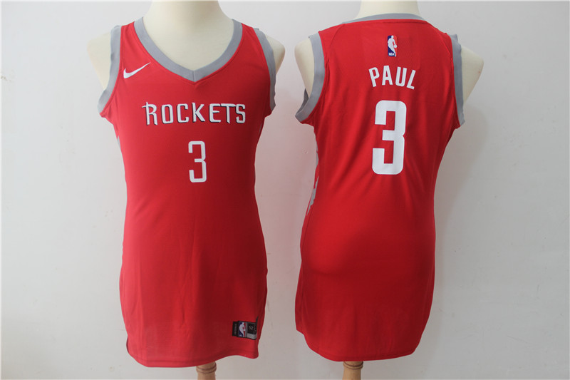 Women Rockets 3 Chris Paul Red Women Nike Swingman Jersey