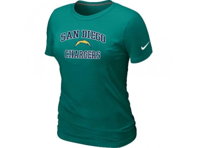 Women San Diego Charger Heart & Soul L.Green T-Shirt