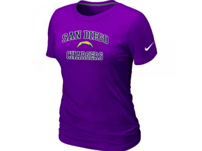 Women San Diego Charger Heart & Soul Purple T-Shirt
