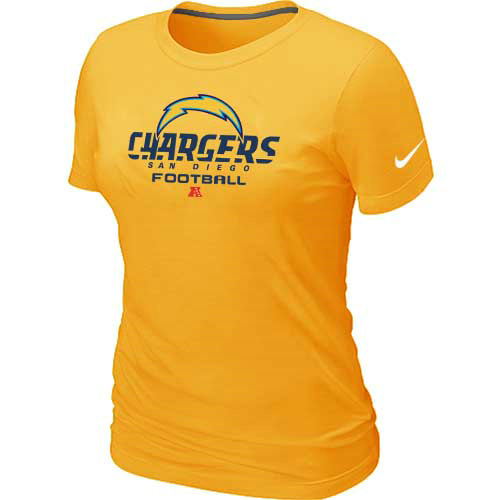 Women San Diego Charger Yellow T-Shirt