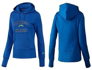 Women San Diego Chargers Logo Pullover Hoodie-- (11)