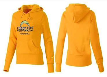 Women San Diego Chargers Logo Pullover Hoodie-- (30)