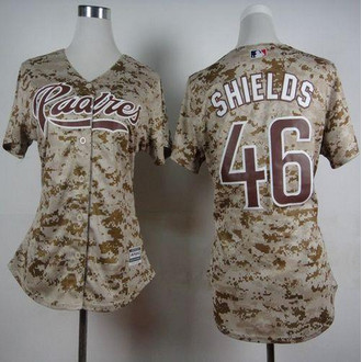 Women San Diego Padres #46 Craig Kimbrel Camo Alternate 2 Stitched Baseball Jersey