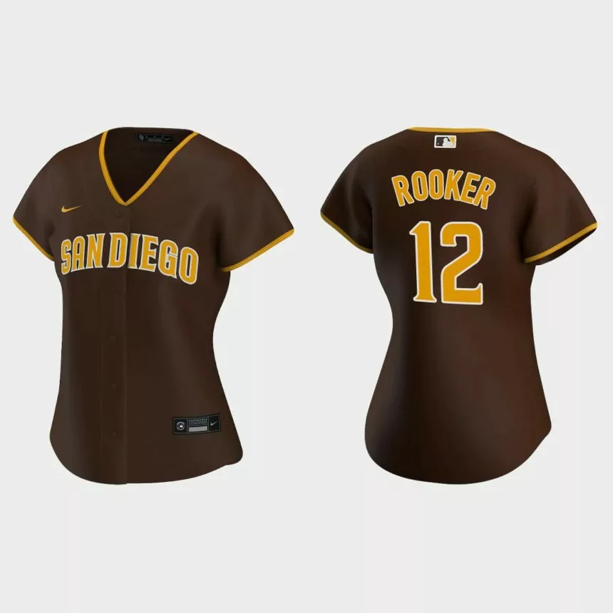 Women San Diego Padres Brent Rooker Brown Replica Jersey