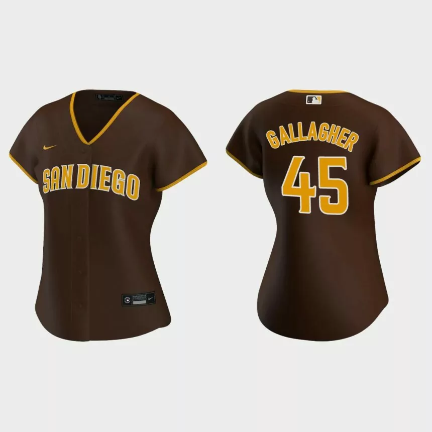 Women San Diego Padres Cam Gallagher Brown Replica Jersey