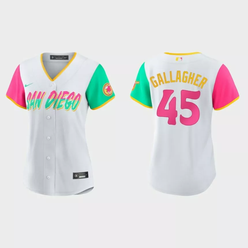 Women San Diego Padres Cam Gallagher White 2022 City Connect Replica 