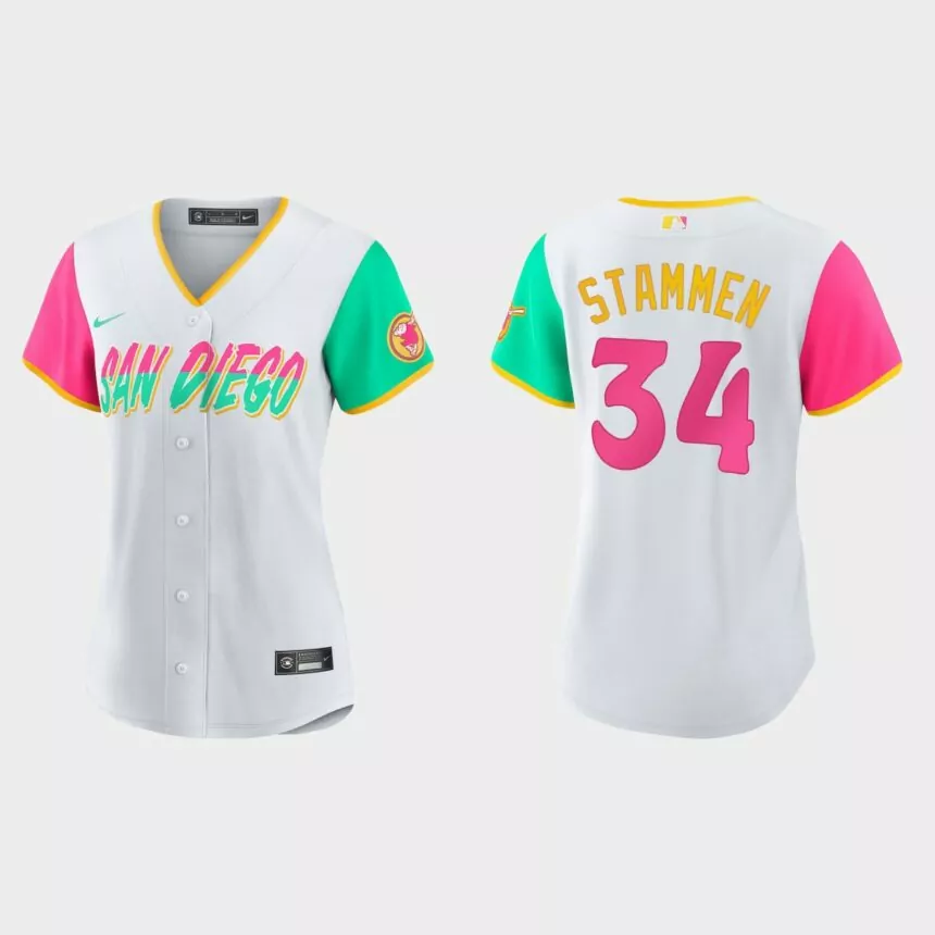 Women San Diego Padres Craig Stammen White 2022 City Connect Replica Jersey