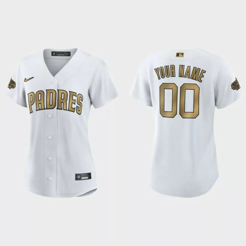 Women San Diego Padres Custom White 2022 MLB All-Star Game Replica Jersey