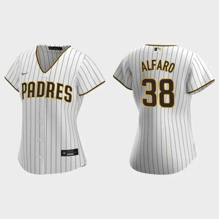 Women San Diego Padres Jorge Alfaro White Brown Replica Jersey