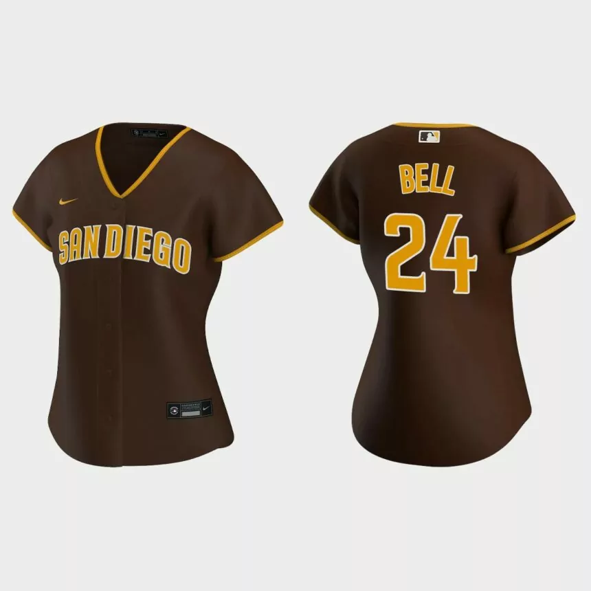 Women San Diego Padres Josh Bell Brown Replica Jersey