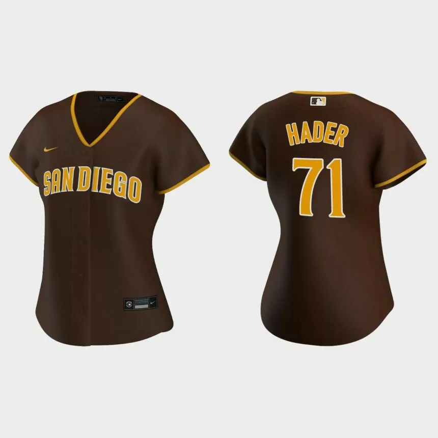 Women San Diego Padres Josh Hader Brown Replica Jersey
