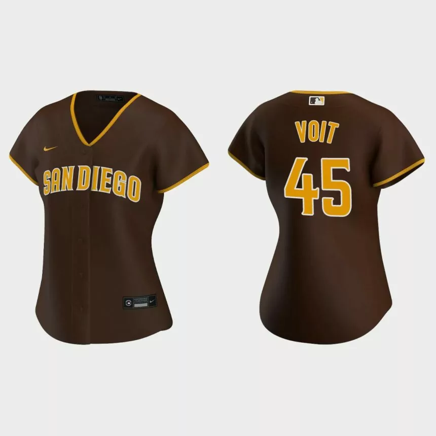 Women San Diego Padres Luke Voit Brown Replica Jersey