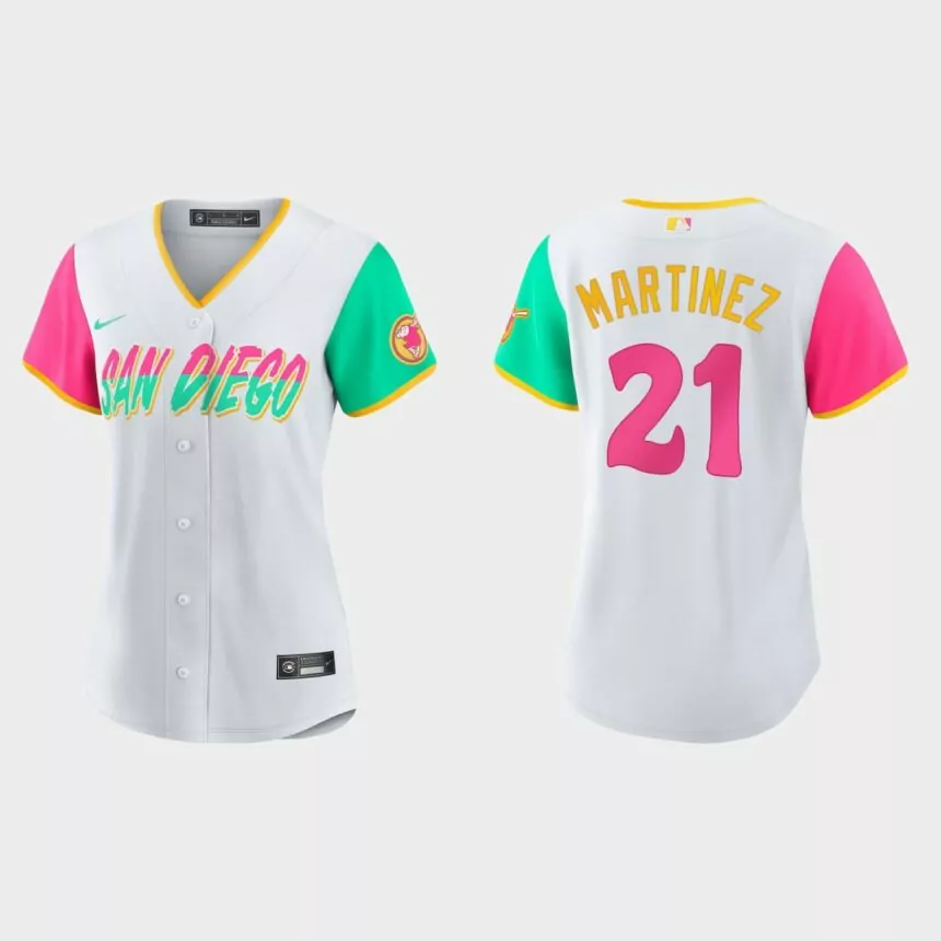 Women San Diego Padres Nick Martinez White 2022 City Connect Replica Jersey