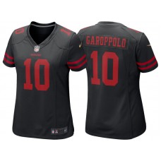 Women San Francisco 49ers #10 Jimmy Garoppolo Black Game Jersey