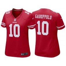 Women San Francisco 49ers #10 Jimmy Garoppolo Scarlet Team Color Game Jersey