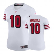 Women San Francisco 49ers #10 Jimmy Garoppolo White Color Rush Legend Player Jersey