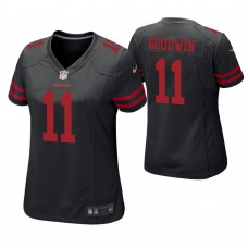 Women San Francisco 49ers #11 Marquise Goodwin Black Game Jersey
