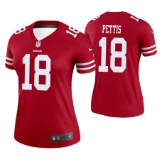 Women San Francisco 49ers #18 Dante Pettis Scarlet Legend Jersey